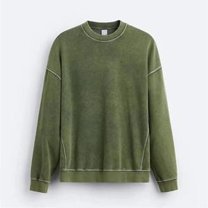 OEM Concevez votre propre survêtement blanc délavé à l'acide 400 450 500 GSM Hommes Hiver 100% Coton Biologique Streetwear Survêtement - Product Image 5