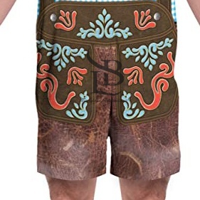 Pantalones Cortos Bávaros Unisex de Alta Calidad Hechos a Medida, Diseño Original, Prendas de Cuero Estampadas, Directo de Fábrica, Última Moda - Product Image 4