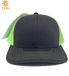 黑色/霓虹绿色空白理查森112卡车司机网帽高品质Gorras定制品牌运动帽越南男士头饰