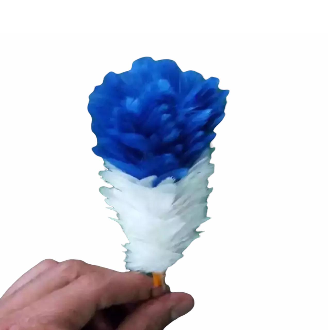 Blue Over White 5 Inch Feather Hackle Napoleon Uniform Plume Pipe Band Glangarry Shako Hat Hackle