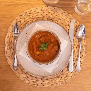 Table à manger ronde en jacinthe d'eau naturelle faite à la main, table de cuisine exquise pour la maison et les mariages, sets de table en osier - Product Image 3