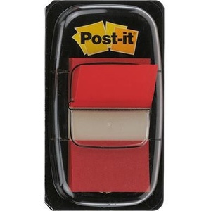 Bandelettes adhésives d'indexation standard POST-IT rouges de 50 feuilles, 43,2 x 25,4 mm, pour usage bureautique - Product Image 1