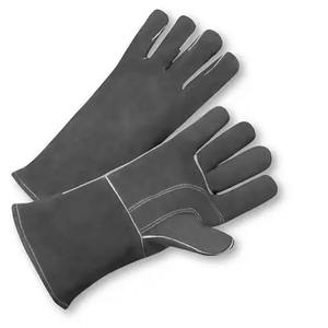 Reinforced Cowhide Split Leather Welding <b>Gloves</b> Heavy Duty Abrasion Heat Resistant Firefighting Construction Barbeque <b>Gloves</b> - Product Image 6
