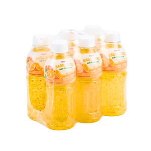 เครื่องดื่มเมล็ดแมงลัก รสส้ม ขนาด 320 มล. แบบขวด สำหรับฤดูร้อน (OEM/ODM) - Product Image 4
