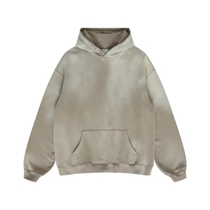 Sudadera con capucha para hombre, novedad, con logotipo personalizado, lavado ácido, 100% algodón, sudadera de gran tamaño Unisex para invierno - Product Image 4