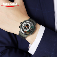 Reloj Skmei 2531, Diseño Simple y Lujoso, Pantalla LED Luminosa, Movimiento de Cuarzo, Correa de Acero Inoxidable, 3ATM, 43mm