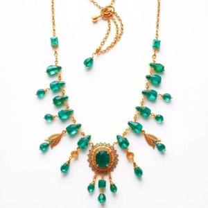 Wholesale Grace Necklace 925 Sterling Silver Fancy Green Zircon Moissanite Choker Necklace for Women - Product Image 2