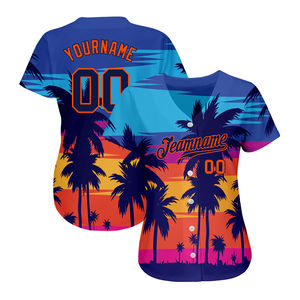Fournisseur du Pakistan Chemises de maillot de baseball personnalisées Demi-manches en tissu de polyester pur Impression par sublimation Conception vierge - Product Image 3