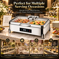 Groothandel 6L 9L RVS Elektrische Chafing Dish Buffetserver met Hydraulische Klep voor Hotel Restaurant Catering