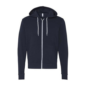 Sweats à capuche en molleton à manches longues Sweat à capuche de haute qualité avec logo personnalisé avec fermeture éclair Sweats à capuche de couleur unie - Product Image 2