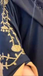 Vêtements musulmans traditionnels islamiques élégants et modestes pour femmes brodés à la main manches design Abaya Style Dubaï-Accessoire inclus - Product Image 3