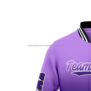 MCACVJ-123 de veste universitaire personnalisée pour marque d'entreprise col montant avec logo brodé sur le devant pour vêtements d'équipe promotionnels - Product Image 5