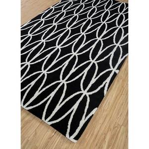 Alfombra de Lana Gris y Negra con Diseño Geométrico, Tejida a Mano, para Sala de Estar, Alfombra Rectangular para Pasillo, para Adolescentes - Tra-14595 - Product Image 2