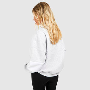 Vente en gros de sweat-shirt doublé vierge à col rond pour hiver et automne personnalisé de haute qualité sweat-shirt en coton tissé grande taille pour femmes - Product Image 3