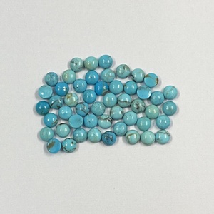 Certifié de la meilleure qualité naturelle Matrix Turquoise 4mm Rond Flatback Cabochon Produits les plus populaires AAA Grade Pierres précieuses en vrac - Product Image 1