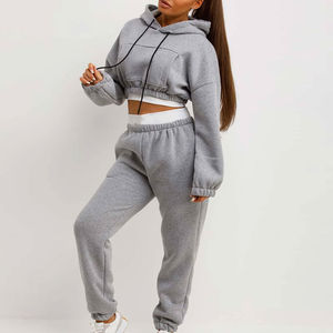 Conjunto Deportivo Holgado Estilo Urbano, Sudadera con Capucha de Algodón Grueso y Pantalones Deportivos - Product Image 6