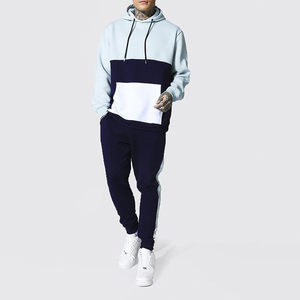 ชุดวอร์มเทคฟลีซสตรีทแวร์พร้อมโลโก้สั่งทำ ชุดกีฬาแบบมีฮู้ด กางเกงผ้าฝ้ายลำลองสำหรับผู้ชาย ชุดกีฬาผู้ชาย - Product Image 1