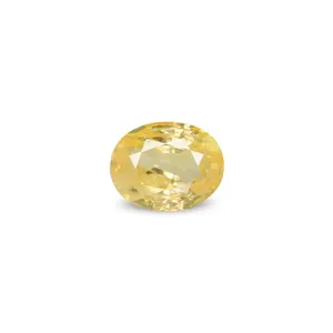 Saphir Jaune Naturel de 3,2 Carats (Pukhraj) - Pierre Précieuse Facettée Taille Émeraude - Product Image 1