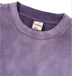 2026 Summer Sporty Casual Short Sleeve Solid 100% Cotton Men's Blank <b>T</b>-<b>Shirts</b> Wholesale Bulk Tie Die Made By Wida Sports - Product Image 2