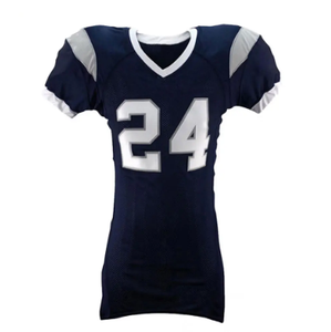 Uniforme de fútbol americano de poliéster 100% de alta calidad, sublimación personalizada, diseño de manga corta, conjuntos de equipo de talla grande transpirables - Product Image 5