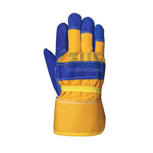 Guantes de trabajo con protección para los dedos a precio de mayorista para venta en línea, guantes de trabajo de cuero personalizados - Product Image 2