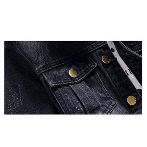 Prix de gros Vestes en jean personnalisées avec jean Vestes en jean unies vierges respirantes à manches longues - Product Image 5