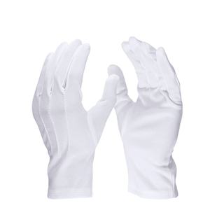 Guantes de inspección de nailon de alta calidad, ajuste elástico, anticalor, aptos para alimentos con dobladillo en zigzag y diseño Fourchette - Product Image 1