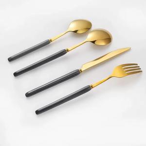 Premium Blue Handle <b>Gold</b> Head Cutlery Set Suitable For Formal Events Luxury Dining And Elegant <b>Table</b> Decor From India - Product Image 4