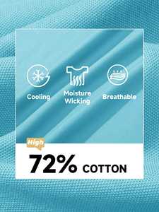 Chemises en coton 100% pour hommes grande taille, tricotées, 220g, 3 boutons, coupe classique, décontractées, manches courtes, imprimées, unies, en gros - Product Image 2