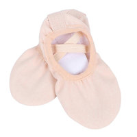 Zapatillas de Ballet Cómodas con Media Suela Suave, de Alta Calidad para Entrenamiento, con Cinco Agujeros, Parte Superior de Lona y Suela de Cuero Genuino
