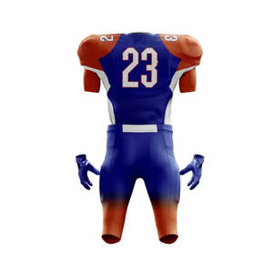 Uniforme de maillot de football américain bleu et blanc pour les jeunes, vêtements de sport confortables - Product Image 2