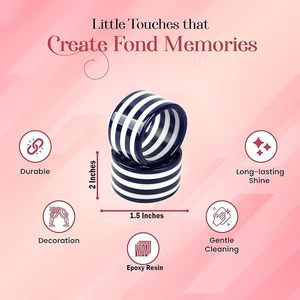 Round <b>Epoxy</b> Resin Colourful Napkin Ring Bulk for Party Decoration Dinning <b>Table</b> Everyday Family Gatherings Great Tabletop Decor - Product Image 2