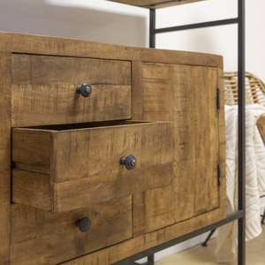 Aparador de metal y madera de mango Marcel - Product Image 3