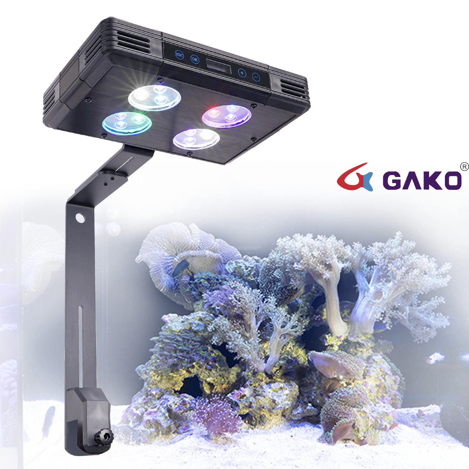 Gako A052 Dimbare Led Aquarium Verlichting Voor Zoutwater Aquarium Tank Led Koraal Rif Aquarium Verlichting