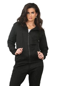 Conjunto Deportivo Informal para Mujer, Transpirable y Ligero, 100% Poliéster, Sudadera con Capucha Jacquard y Pantalones, Ropa de Estar para el Día a Día - Product Image 4