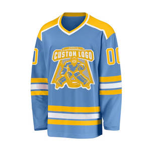 Jersey de hockey sobre hielo de manga larga de poliéster Premium unisex, conjunto específico de equipo impreso con logotipo personalizado, nombre OEM, venta en línea disponible - Product Image 2
