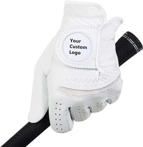 logo Personalized Customizable Perma Soft Premium Players Cabretta Leather Golf Gloves Breathable Sheepskin Leather Gloves - Product Image 1