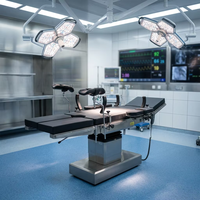 Table d'opération chirurgicale électrique CH-T400, trois fonctions réglables, acier inoxydable 304, lit d'opération hospitalier, table de bloc opératoire