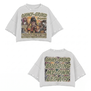 Camiseta 100% algodón para hombre, corte holgado, estampada, camiseta oversize para hombre, 240 GSM, algodón, corte cuadrado, estampado gráfico con pedrería. - Product Image 2