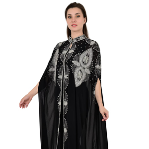 Ropa Islámica de Primavera 2025, Talla Grande, Abaya Musulmana con Bordado, Cuentas y Lentejuelas, Traje de Cóctel para Fiesta de Noche, Ropa Árabe para Mujer - Product Image 1