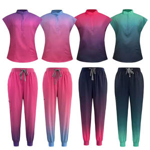 Tenues d'uniformes médicaux en coton de couleur violette pour infirmières et médecins d'hôpital |   Tenues médicales confortables à manches courtes avec logo personnalisé pour - Product Image 4