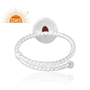 Anillo de piedras preciosas granate Natural de Plata de Ley 925, joyería personalizada para mujer, regalo para ella - Product Image 2