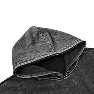 Aicd Wash personalizado impreso 440 GSM ácido lavado Sudadera con capucha personalizada de alta calidad Casual Unisex sudadera para invierno OEM ODM impreso - Product Image 4