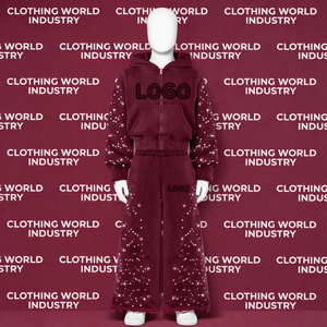 Chándal Deportivo de Alta Calidad con Lavado Ácido para Hombre, Color Sólido, Talla XL, Informal, de Invierno, con Logotipo, del Mejor Fabricante, con Pedrería - Product Image 1