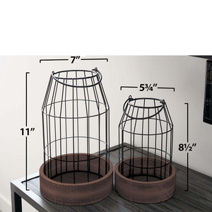 Linterna de vela de metal Mini linterna colgante para velas para la decoración del jardín del hogar - Product Image 6