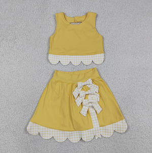 Conjuntos de Ropa Deportiva para Bebés Niñas, Chaleco sin Mangas con Lazos, Falda, Pantalones Cortos, Ropa de Yoga - Product Image 6