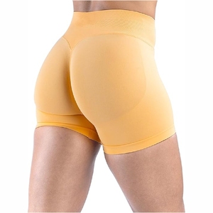Venta al por mayor leggings de entrenamiento sin costuras para mujer, pantalones cortos de Yoga de cintura alta sin costuras - Product Image 2