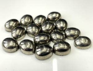 Natural Super calidad superior pirita 4x6mm cabujón ovalado piedra preciosa suelta - Product Image 6