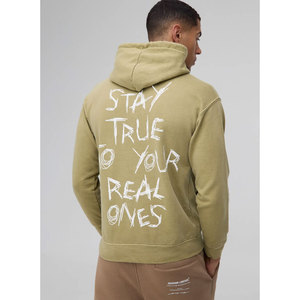 Sudaderas con capucha de talla grande de alta calidad para hombre con logotipo personalizado, sudadera informal de algodón pesado Vintage de gran tamaño - Product Image 1