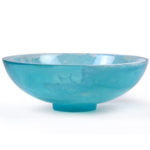 Juego de cuencos para servir de resina amarilla hechos a mano personalizados de alta calidad altamente pulidos para el restaurante del hotel en casa para la India - Product Image 2